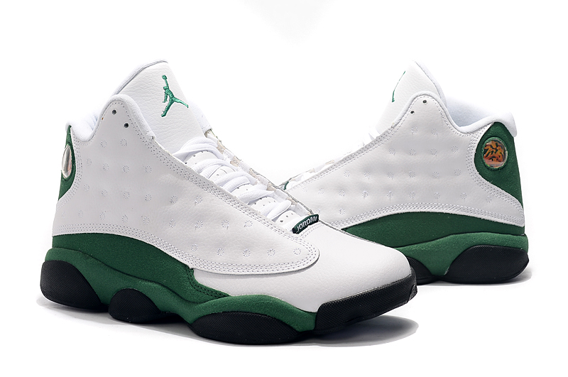 2019 Men Jordan 13 White Green Black Shoes